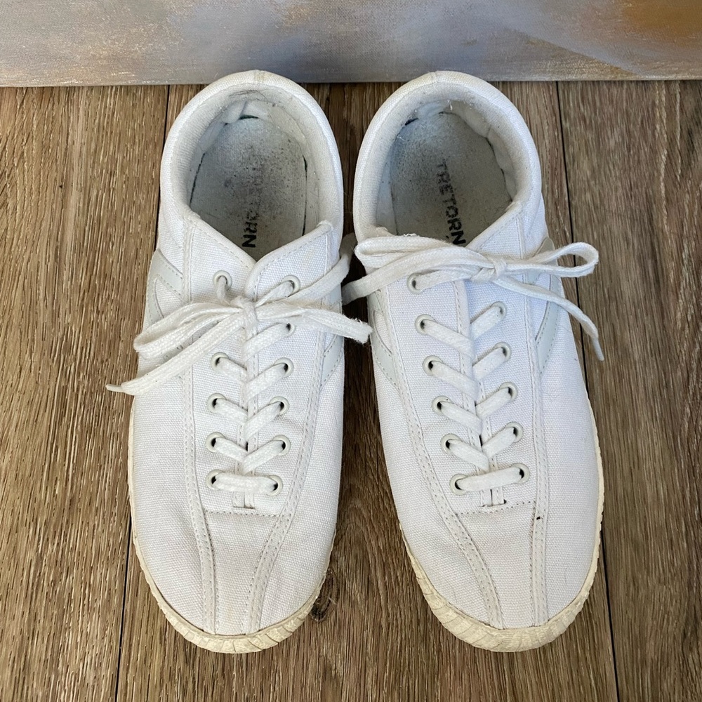 Vintage Tretorn Nylite Plus Canvas Sneaker in White Size 9.5 - Picture 10 of 11